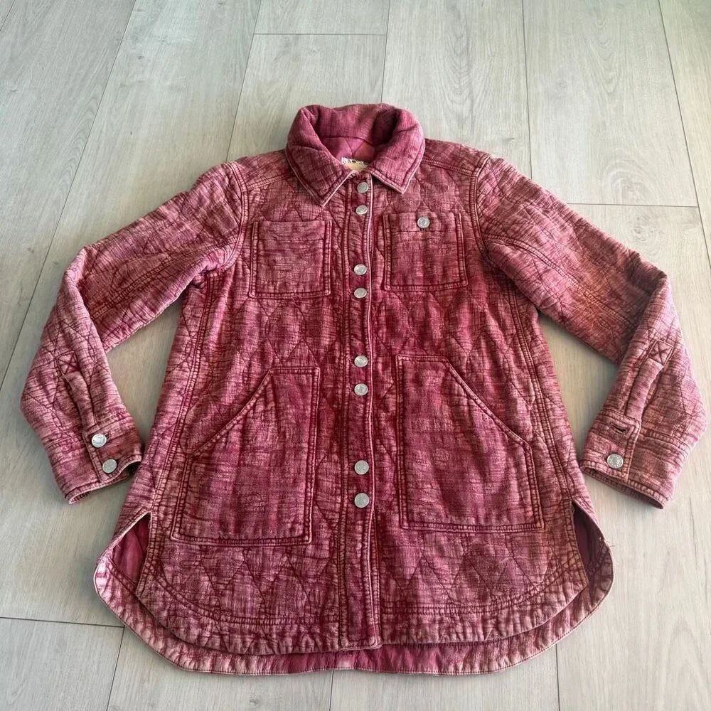 Pilcro The Fielder Quilted Shirt Jacket size xs